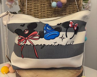 Magical Kingdom, Magic Mouse Make Up Bags, Printed Inspired Make Up Bags, Ears Bags, Florida, Orlando, Paris, Nautical Theme Make Up Bag