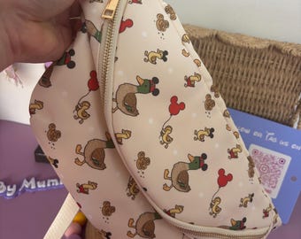 Disney Duck Inspired Park Day Bag, Crossbody Bags, Printed Inspired Cross Body Bags, Theme Park Bags, Florida, Orlando, Paris