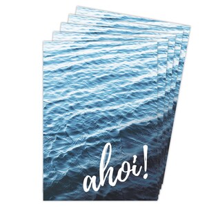 Deine Wörter Postkartenset - 5 Postkarten mit Ahoi-Motiv, einzigartiges Souvenir und kreative Geschenkidee - DIN A6