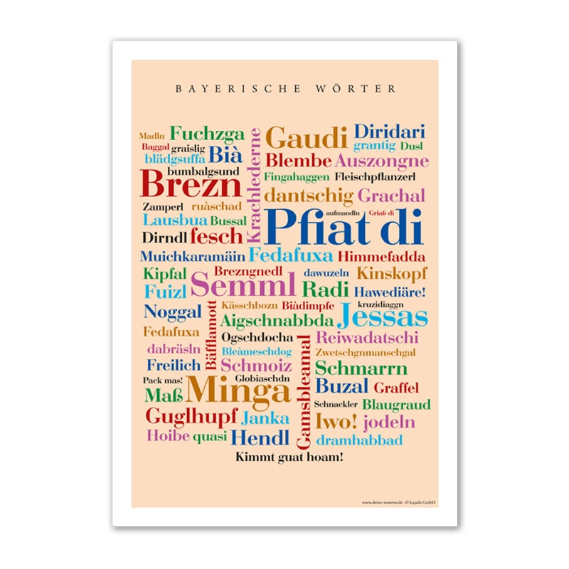 Poster Bavarian Words - Etsy