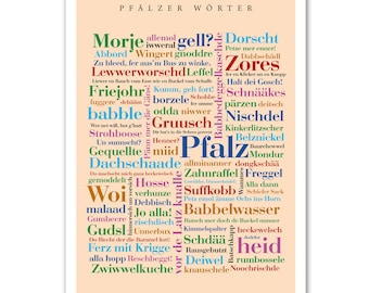 Poster Pfälzer Wörter