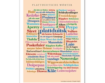 Poster Plattdeutsche Wörter