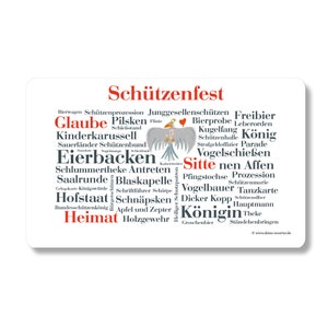Frühstücksbrettchen Schützenfest Wörter