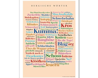 Poster Bergische Wörter