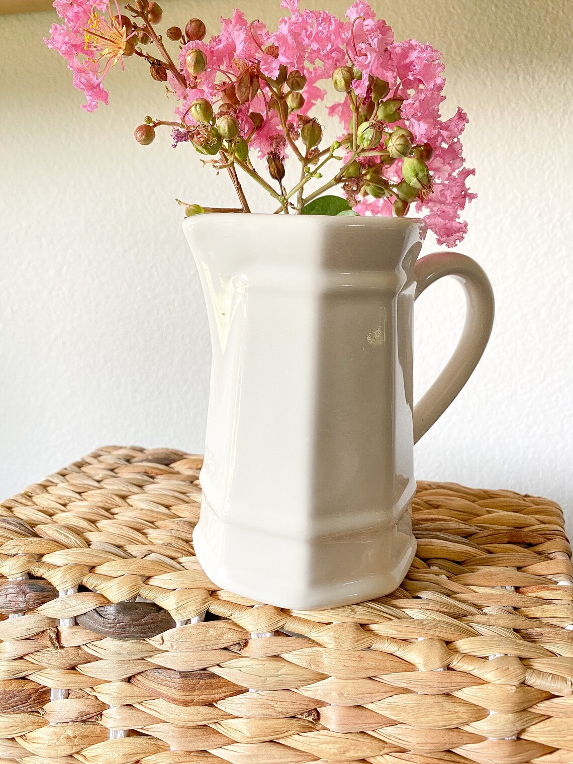 Ceramic pitcher vase Etsy