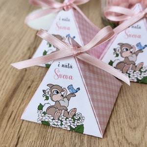 10 Tamburino bunny confetti boxes, baby shower, baptism, birthday, girl's favors, gift for guests