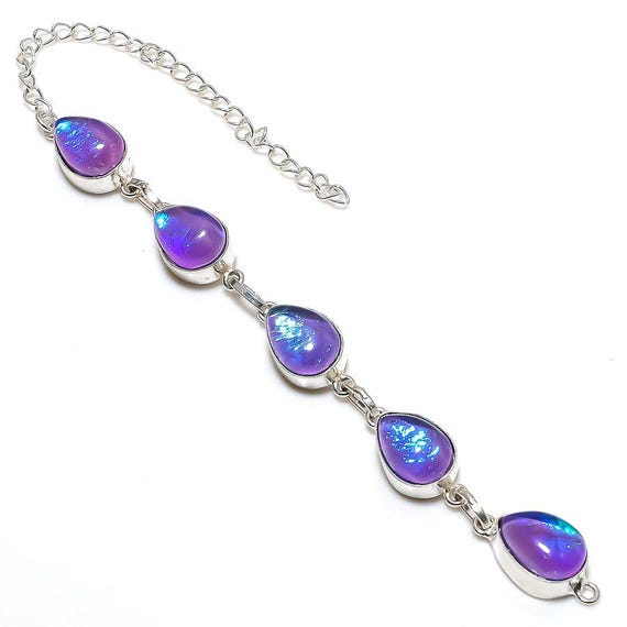 Purple Fire Opal Bracelet