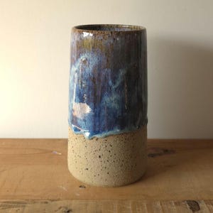 Drip glaze handmade ceramic cylinder vase