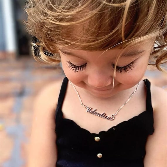 Toddler Name Necklace, Little Girl/Boy Necklace Personalized, Kids Necklace for Girls / Boys, Mommy and Me Jewelry Gift