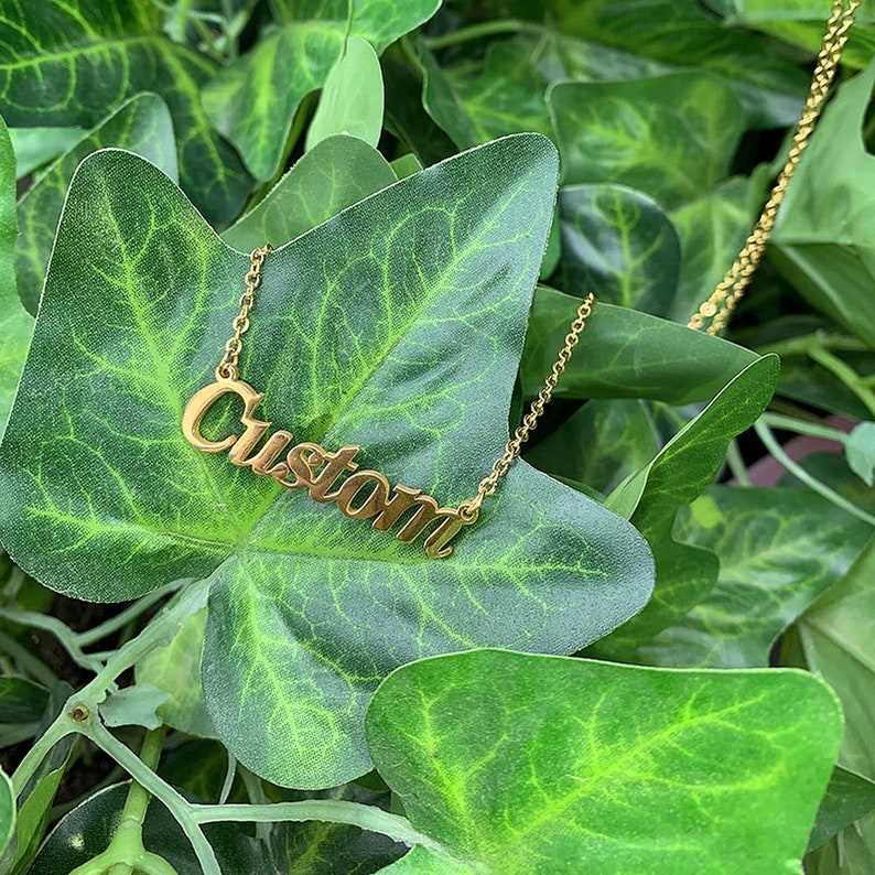 Toddler Name Necklace Little Girl/boy Necklace Personalized Etsy