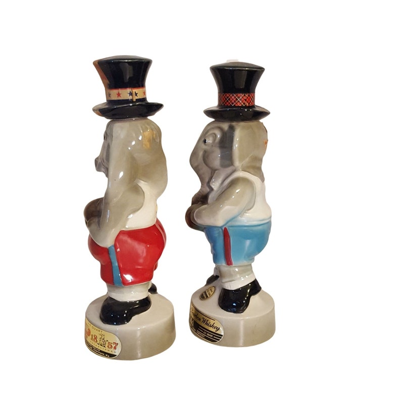 Jim Beam 1964 Elephant & Donkey Decanter Gilbey's Spey Etsy