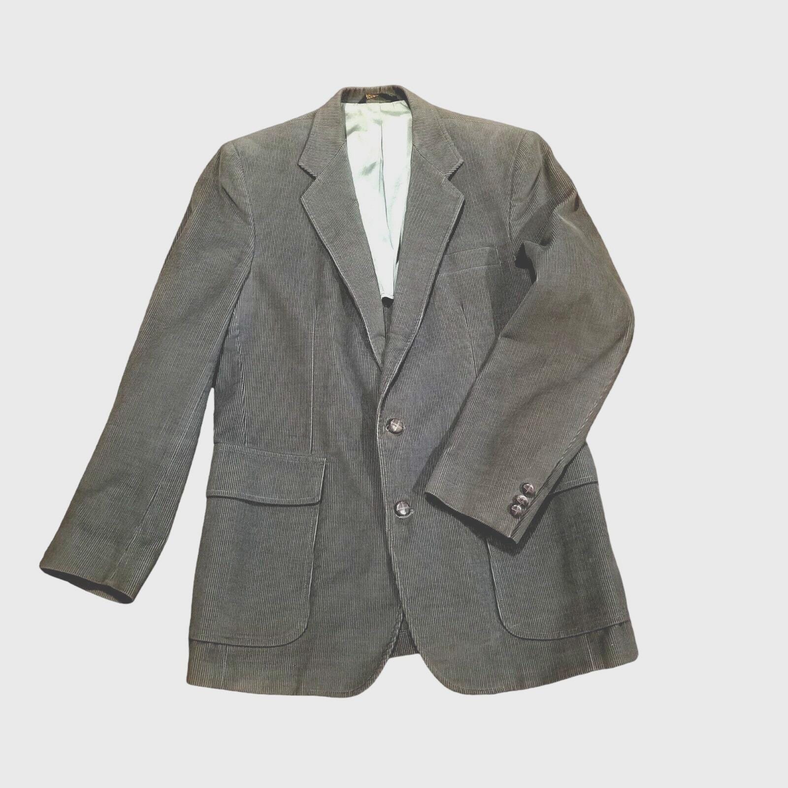 80s Ruffled Black Corduroy Jacket | S-M - Lucky Vintage