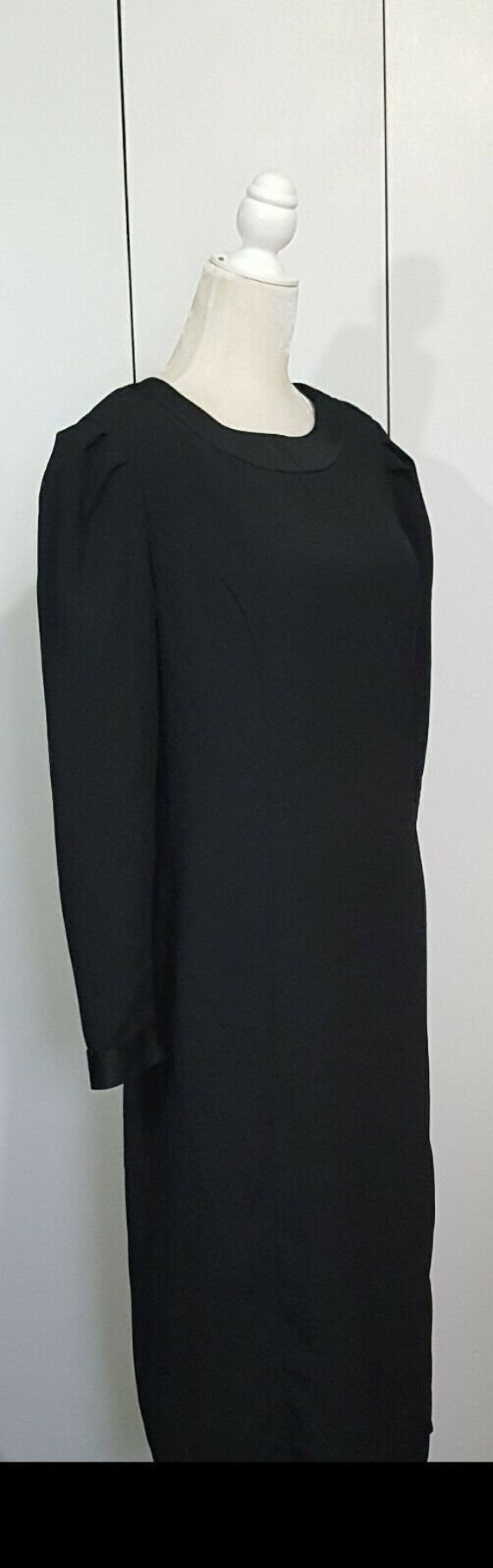 Vintage 80s Terri Ellen Womens 12 Black Sheath Mi… - image 8