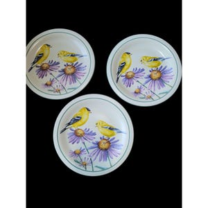 3 Lenox Summer Greetings Goldfinch Catherine McClund Salatteller 8,5 &quot;&quot;