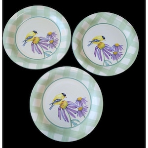 3 Lenox Summer Greetings Gold Finch Catherine McClund Speiseteller