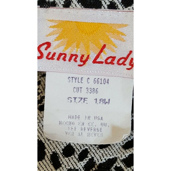 Sunny Lady Vtg Women's Vest Size 18W Textured Ani… - image 6
