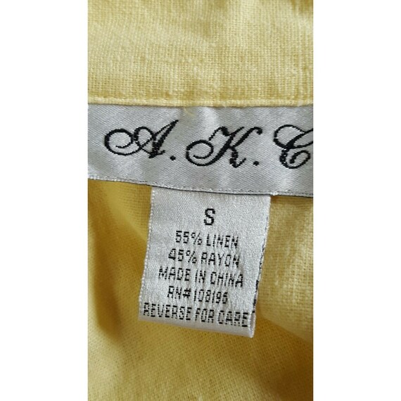 Vintage Linen Blend Dress Jacket Set Embroidery Y… - image 8