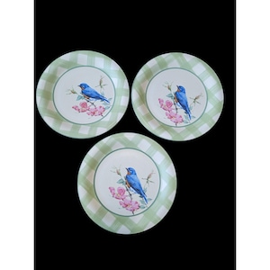3 Lenox Summer Greetings Östliche Bluebird Catherine McClund Speiseteller 10 3/4 &quot;