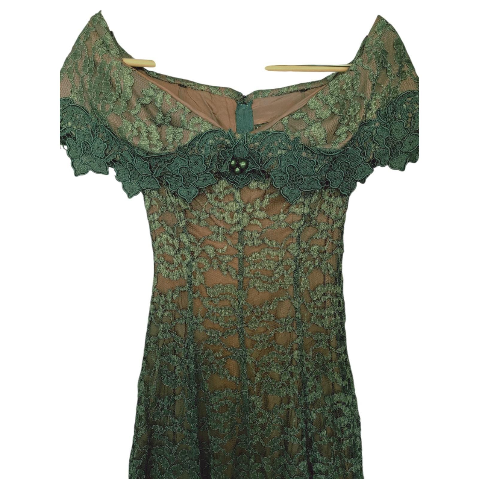 slim fit dress slacks Tracy Studio Green Strapless Stone Embellished Dress main image 0