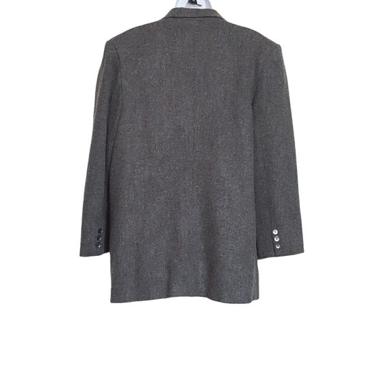 Cathy Daniels Vintage 100% Wool Blazer 16 Gray On… - image 5
