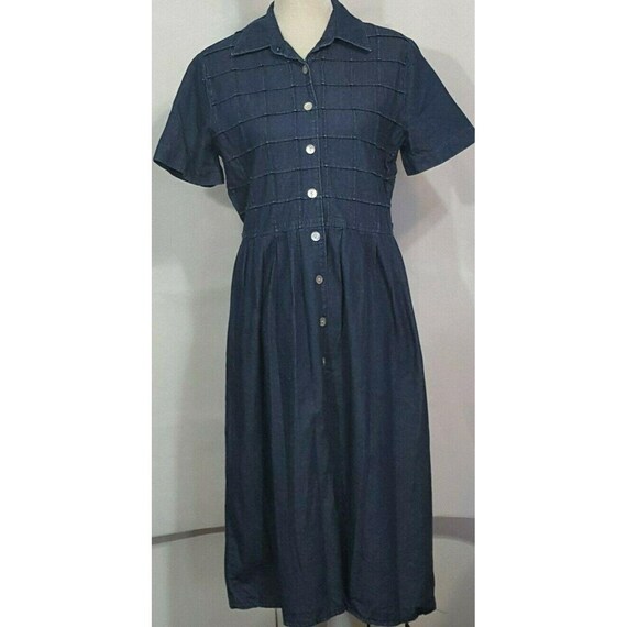 JBS Vintage Denim Shirt Dress Women's 8 Short Sle… - image 2