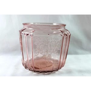 Vintage Anchor Hocking Rosa Mayfair Open Rose DEPRESSION Glas Keksdose Kein Deckel