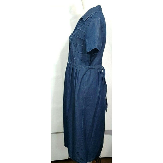 JBS Vintage Denim Shirt Dress Women's 8 Short Sle… - image 4