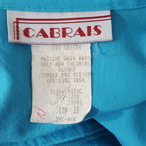 Vintage Womens Sleeveless Shirt Dress Size 10 Blu… - image 6