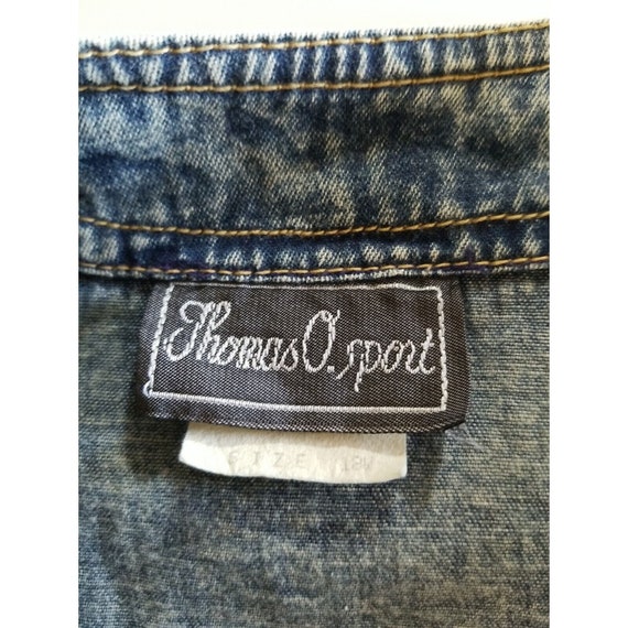 Thomas O Sport Womens 18W Vintage Denim Jacket Ac… - image 7