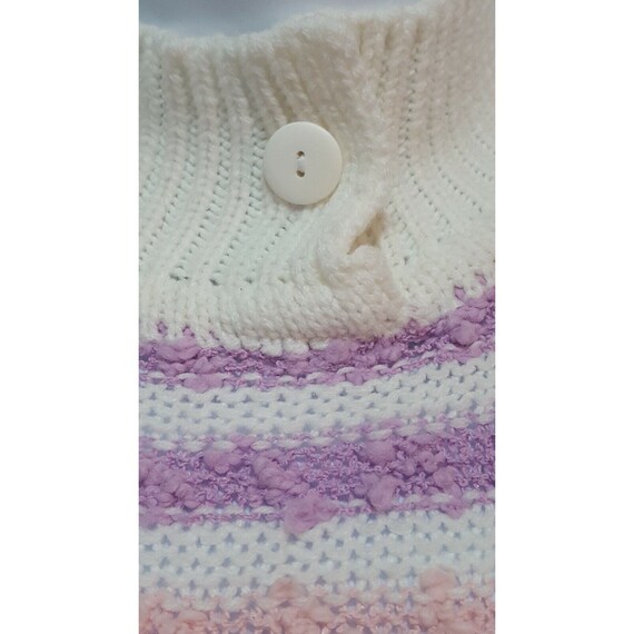 Boucle Loose Knit Sweater M Mock Neck 3/4 Sleeve … - image 6