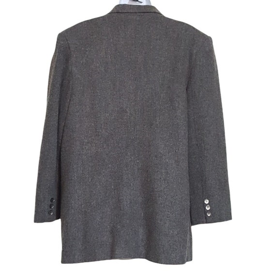 Cathy Daniels Vintage 100% Wool Blazer 16 Gray On… - image 4