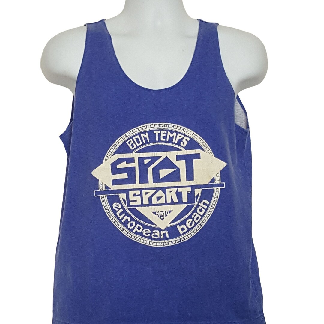 Bon Temps Spot Sport Tank Top Vintage 80s Surf European Beach Etsy