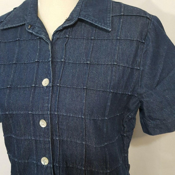 JBS Vintage Denim Shirt Dress Women's 8 Short Sle… - image 3