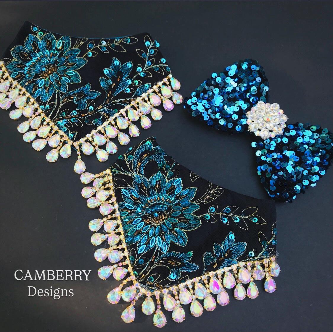 Blue Sequin Trim