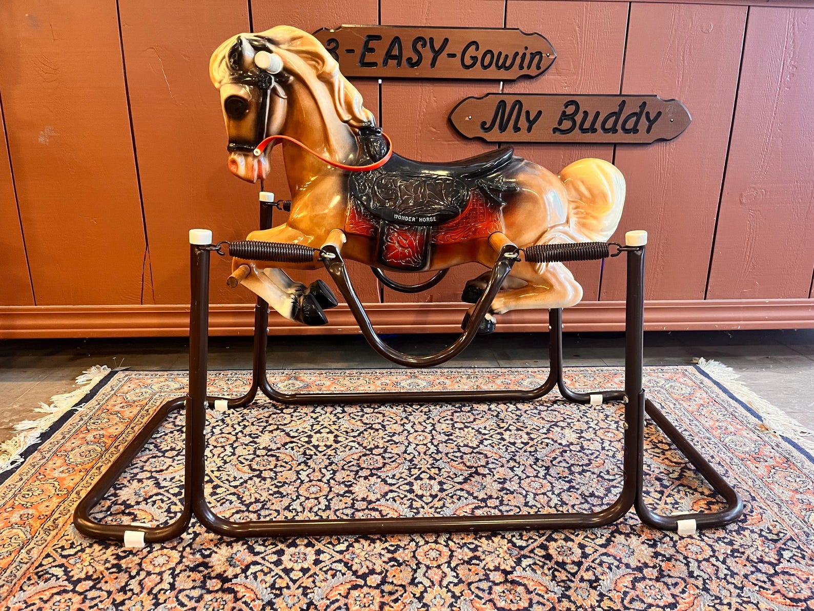 Vintage Wonder Horse Spring Rocking Horse - Mid-century Ride-on Toy - Etsy
