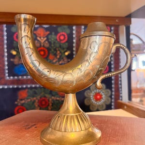 Vintage Brass Genie Bottle Incense Burner – Middle Eastern Decor