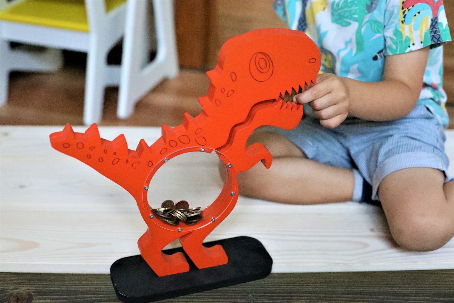 Dinosaur money box FREE PERSONALIZATION Gift for kids Etsy