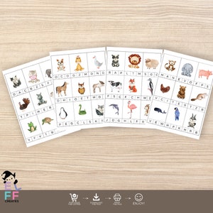 Note Lengths Animal Names Animal Names Beginning Sounds Clip Cards - Alphabet Activity - Count ...