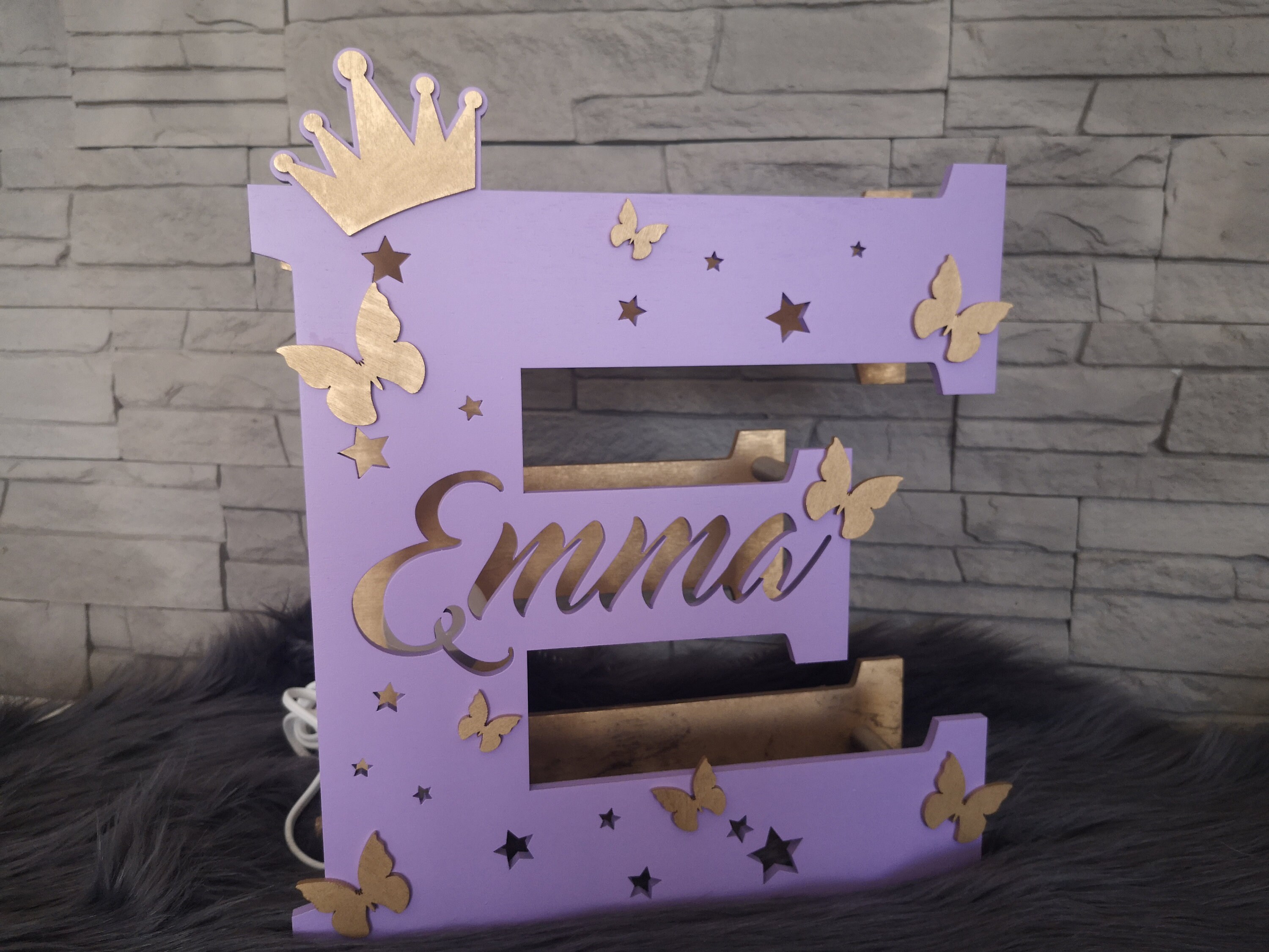 Gran lámpara de letras mayúsculas personalizada lámpara Etsy