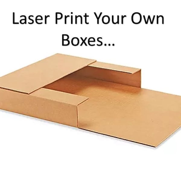 Laser Cut Your Own Boxes, Laser Cutting File, SVG for laser cutting your own shipping box 12 x 9 x1.5 in box