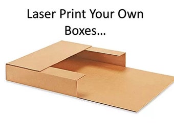 Laser Cut Your Own Boxes, Laser Cutting File, SVG for laser cutting your own shipping box 12 x 9 x1.5 in box