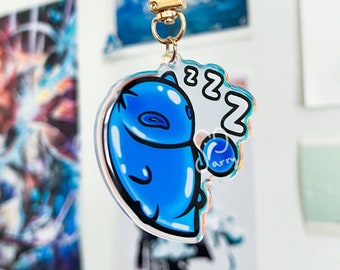 Gekko Sleepy Dizzy Acrylic Keychain