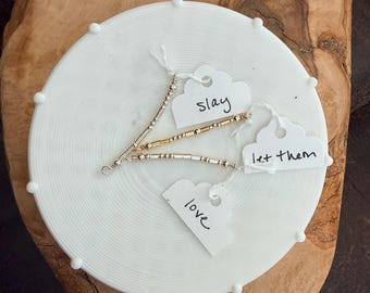 Custom Morse Code Connectors for Permanent Jewelry, Sterling Silver or 14K Gold Filled