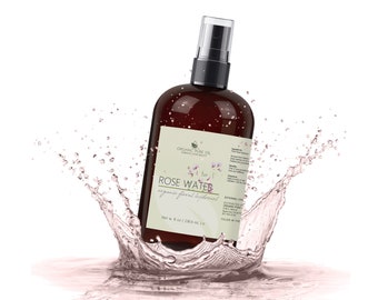 Rose Water Hydrosol - 100% Natural Pure Organically Source Steam Distilled Floral Mist Facial Toner Cleanser Non-GMO 8 OZ Gifts For Her Mom