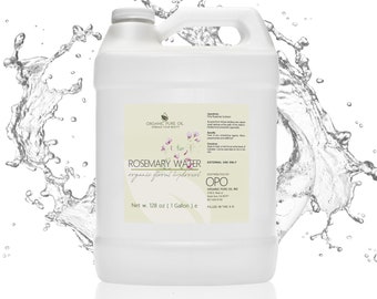 Hydrolat d'eau de romarin - 100 % pur distillé naturel floral nettoyant en vaporisateur vaporisateur brume tonique pour le visage en vrac Peau Visage Cheveux Cuir chevelu Diffuseur Spa