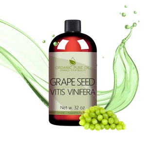 Grape Seed Oil - 100% Pure Unrefined GMO Free Cold Pressed Bulk Wholesale Skin Hair Nail Care Cosmetic Formulation Salon Quality Soaps Cream