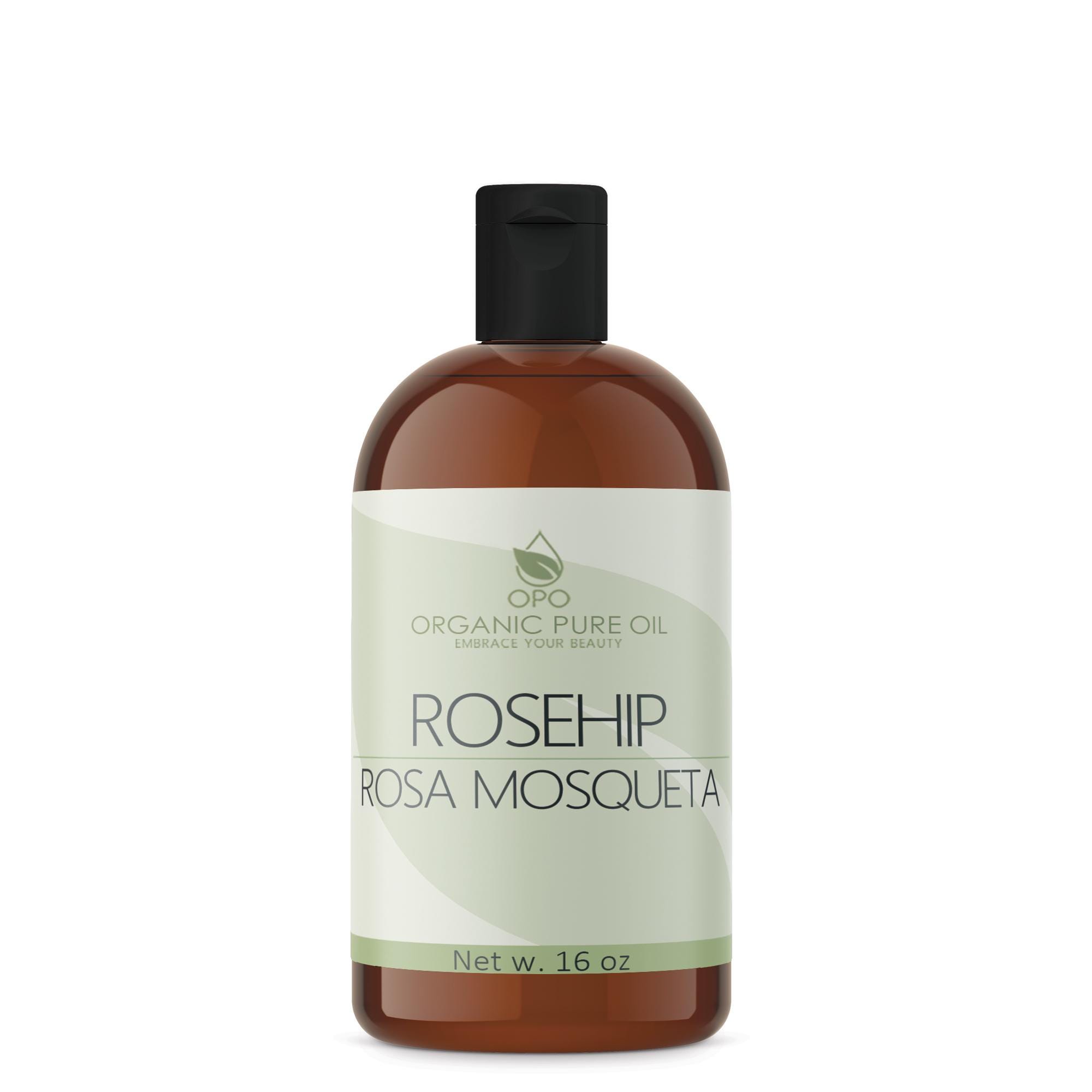 Unrefined Rosehip Seed Oil: Cold Pressed, Rosa Mosqueta, DIY Soap, Hair & Skin (4oz - 5Gal)