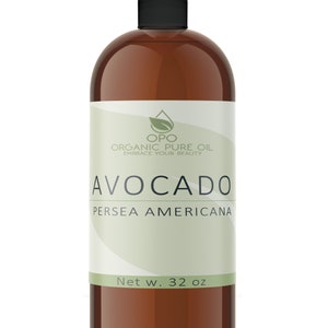 Refined Avocado Oil - 32 oz Pure, Cold Pressed, Unscented, Deodorized, Cosmetic Salon Quality Wholesale Bulk