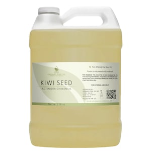Bulk Kiwi Seed Oil | Pure Non-GMO Cold Pressed Unrefined 1 Gallon for DIY Skin Care Cosmetic Formulation Hair Nails Body Soaps Cream