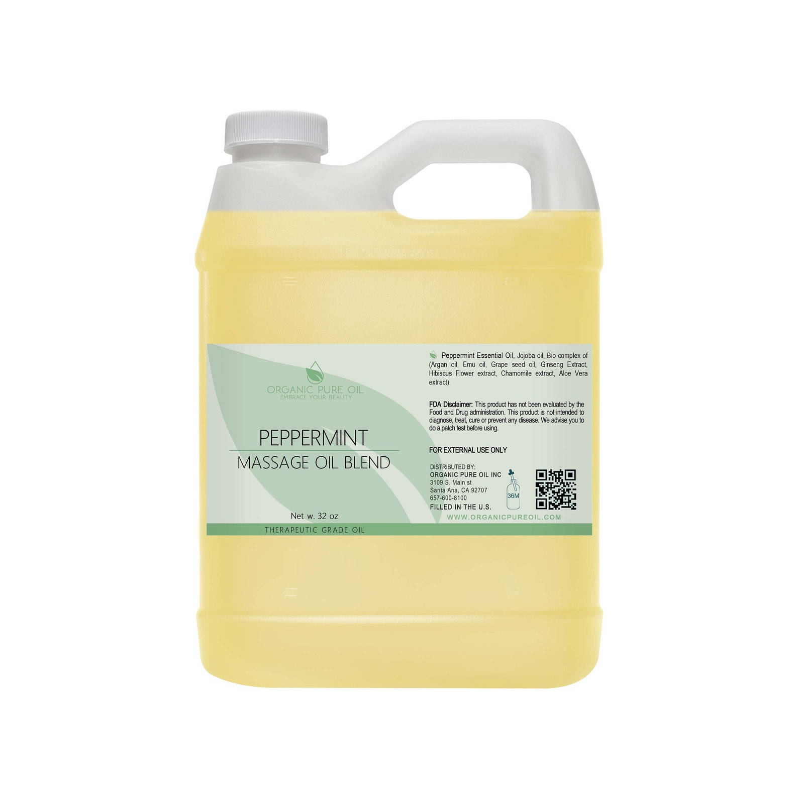 Peppermint Massage Oil Blend 32 Oz Nongmo Therapeutic Etsy